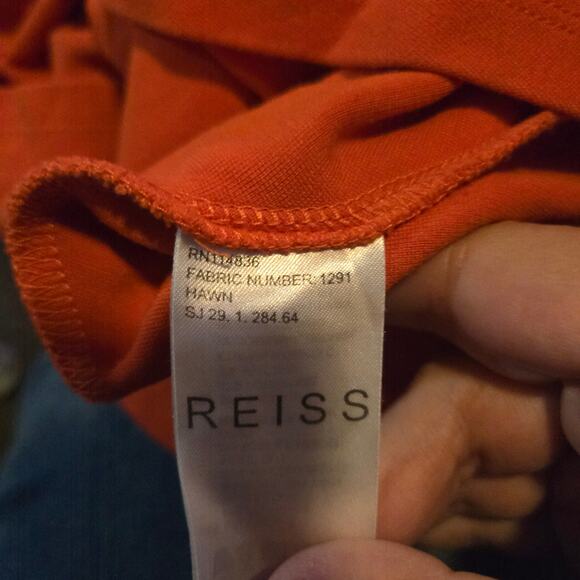 Reiss Fawn Red Knit Fit & Flare Dress Women’s Size 6 - Picture 3 of 11